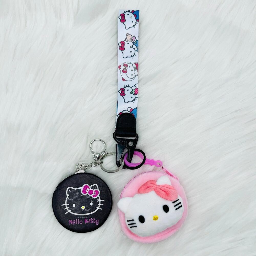 Hello Kitty Coin Purse Keychain & Mirror Keychain Bundle - Picture 1 of 7